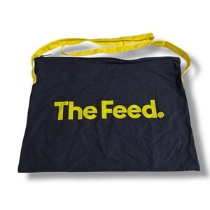 THE FEED Unisex Musette Bag -‎ Shoulder Strap - Blue Yellow - Approx 16.5 x 12.5